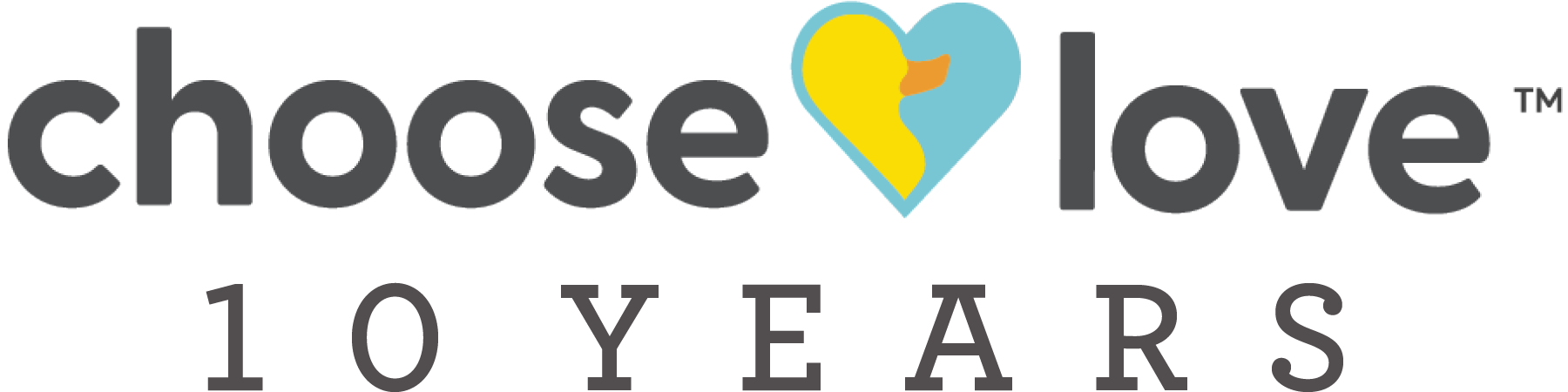 Choose Love 10 Year Logo